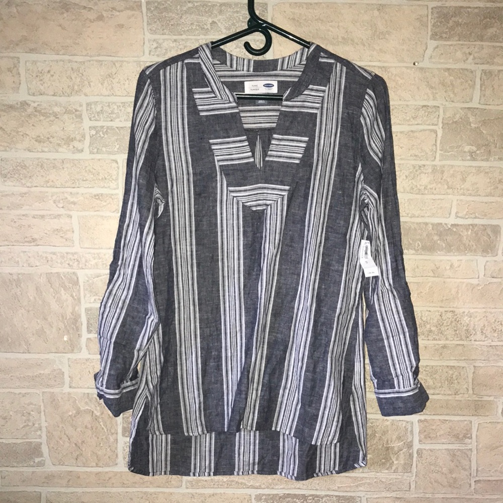 Striped V-Neck Women's Top